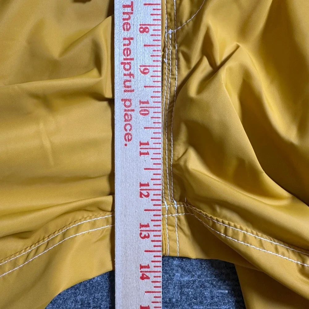 Birdwell Beach Britches Board Shorts Mustard Yellow Mens 40 Surf Trunks USA Made